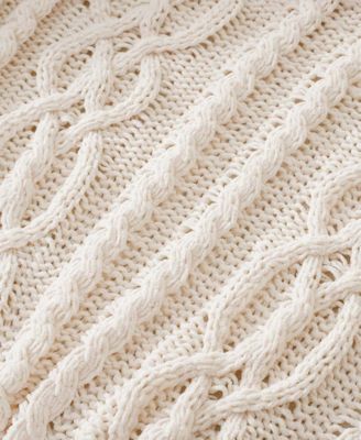 Lifestyle Cable Knit Chenille Throw, 51" x 67"