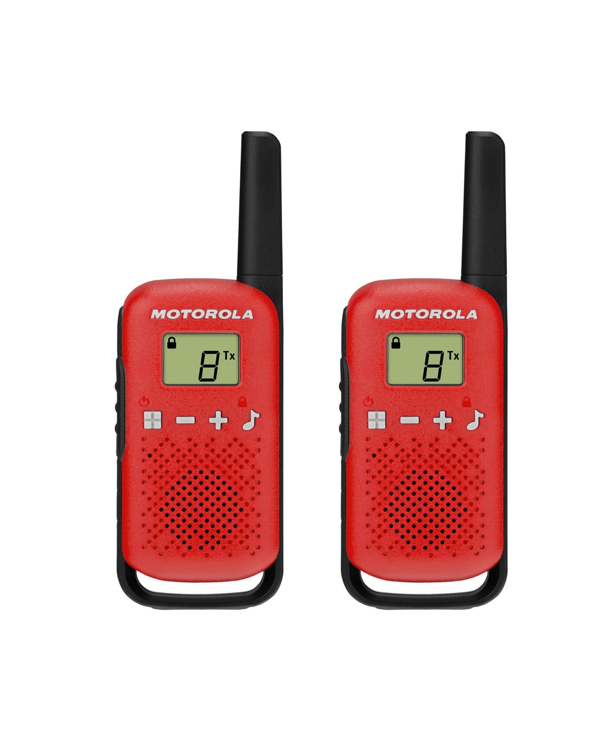 Motorola Solutions T110 16 mi. Two-Way Radio Red/Black Alkaline 2-Pack - Red