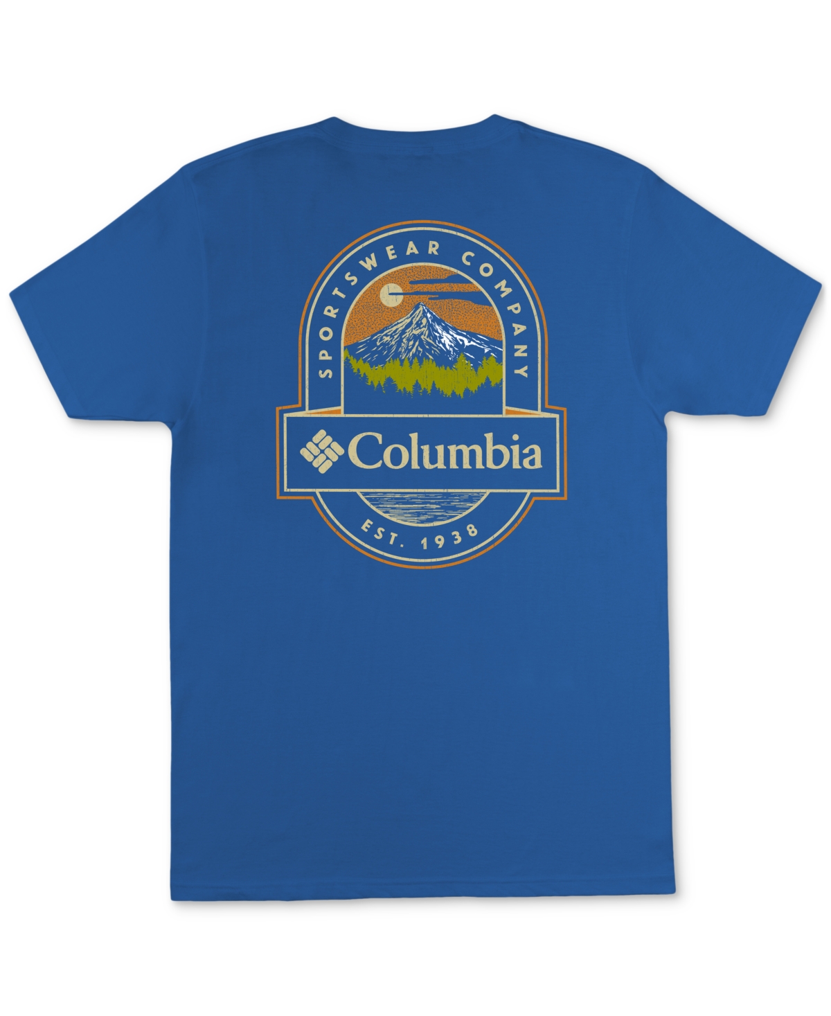 Columbia Mens  Peak Short Sleeve Graphic T-shirt In Vivid Blue