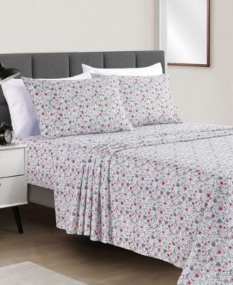 Microfiber Easy Care Printed 4-Pc. Sheet Set, Queen