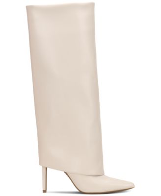 Skylar Wide-Calf Fold Over Cuffed Knee High Boots, Created for Macy's
