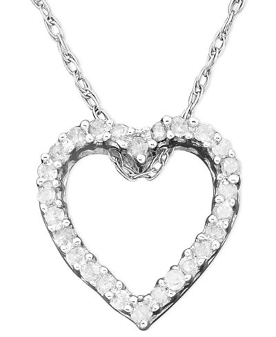 heart diamond necklace gold pendant ct 14k necklaces jewelry