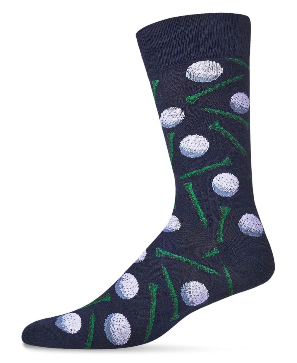 MeMoi Men's Golf Ball and T-shirt Rayon from Bamboo Blend Novelty Crew Socks