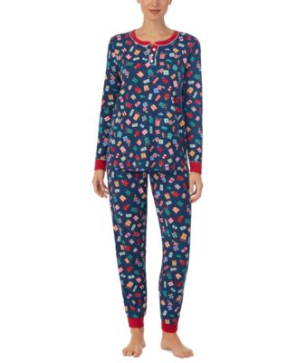 Cuddl Duds - Women's 2-Pc. Printed Jogger Pajamas Set