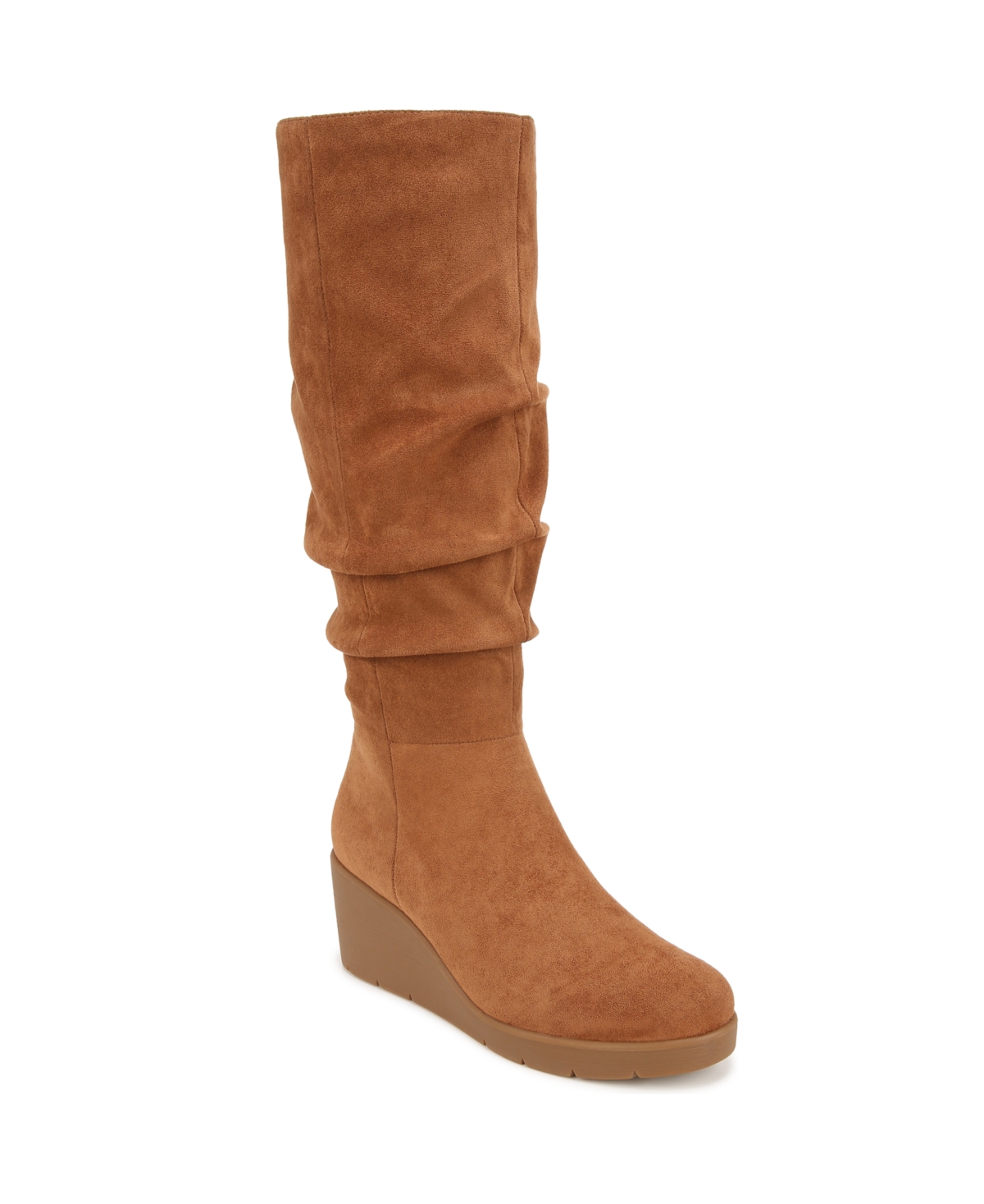 Soul Naturalizer Aura Wedge Knee High Boot In Chestnut Microfiber