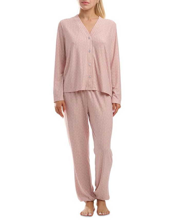 Splendid Women's 2-Pc. Printed Jogger Pajamas Set - Macy's