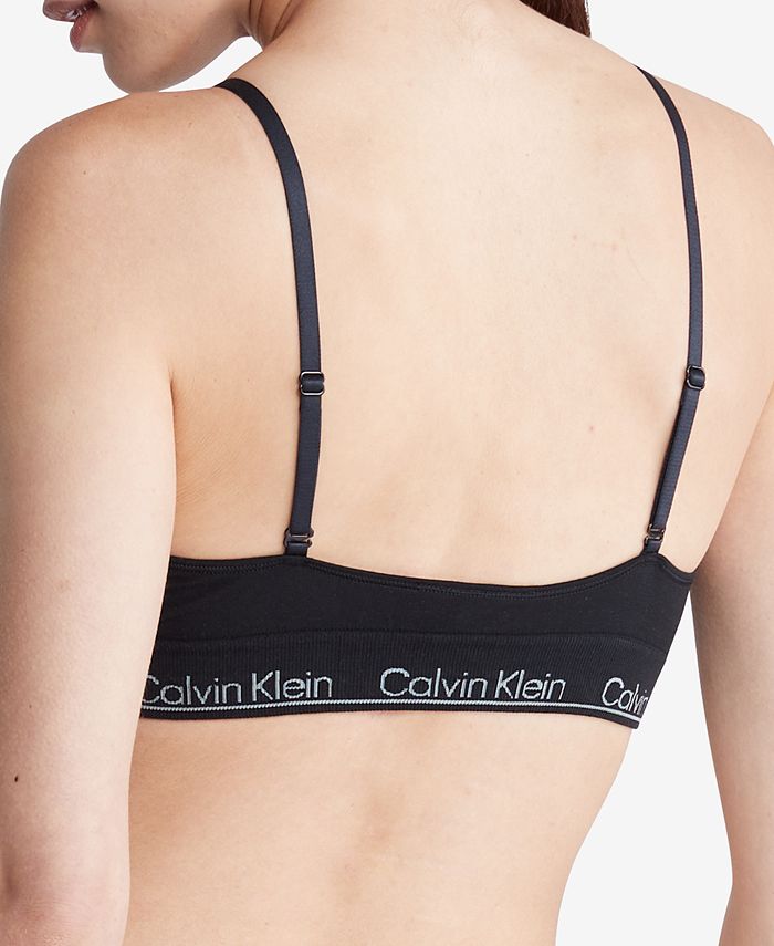 Calvin Klein Neon Bold logo soft cotton Unlined Bralette or Triangle Bra  XS-XL