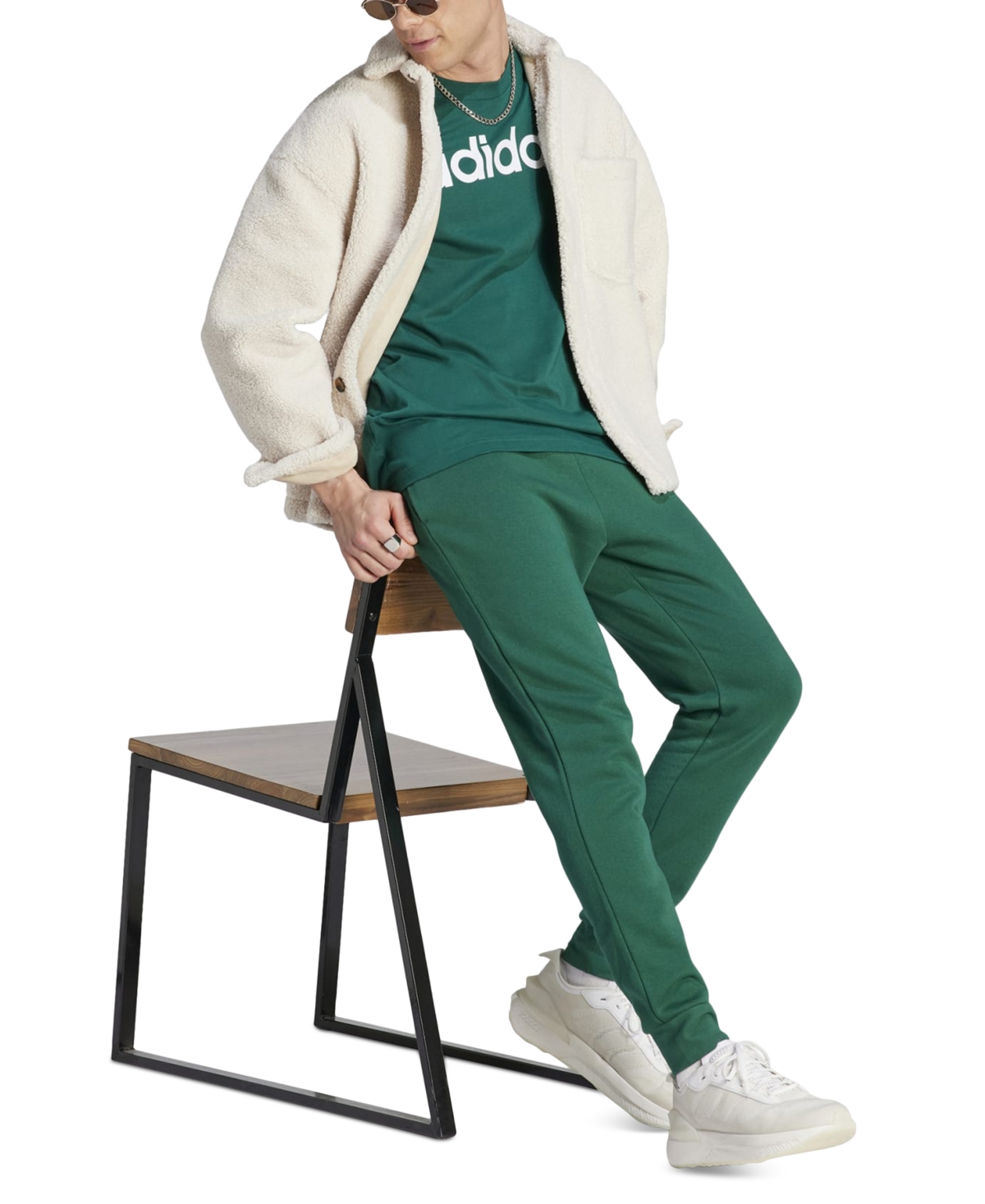 adidas Men's Cozy Fleece Tapered Leg Mid-Rise Jogger Pants