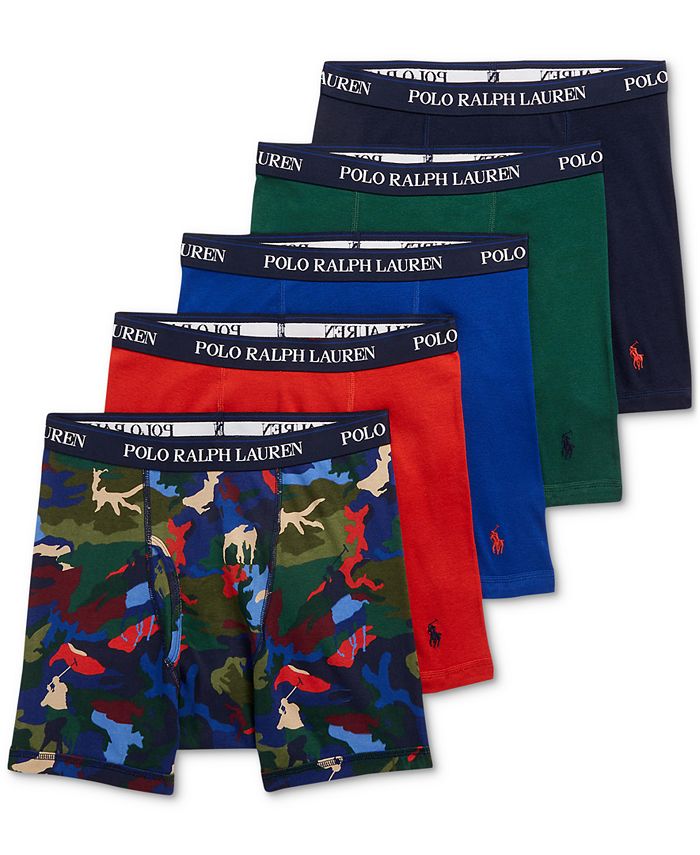 Polo Ralph Lauren Men's 5-Pk. Classic-Fit Cotton Boxer Briefs - Macy's