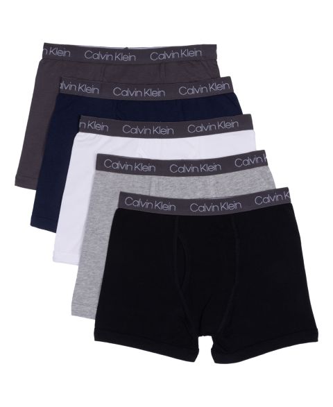 Детские Calvin Klein Boys' 8-20 Stretch Boxer Brief, 5-Pack