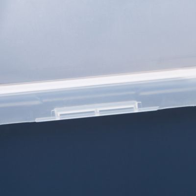 Open-Top Cat Litter Box with Shield, without Scoop, Navy