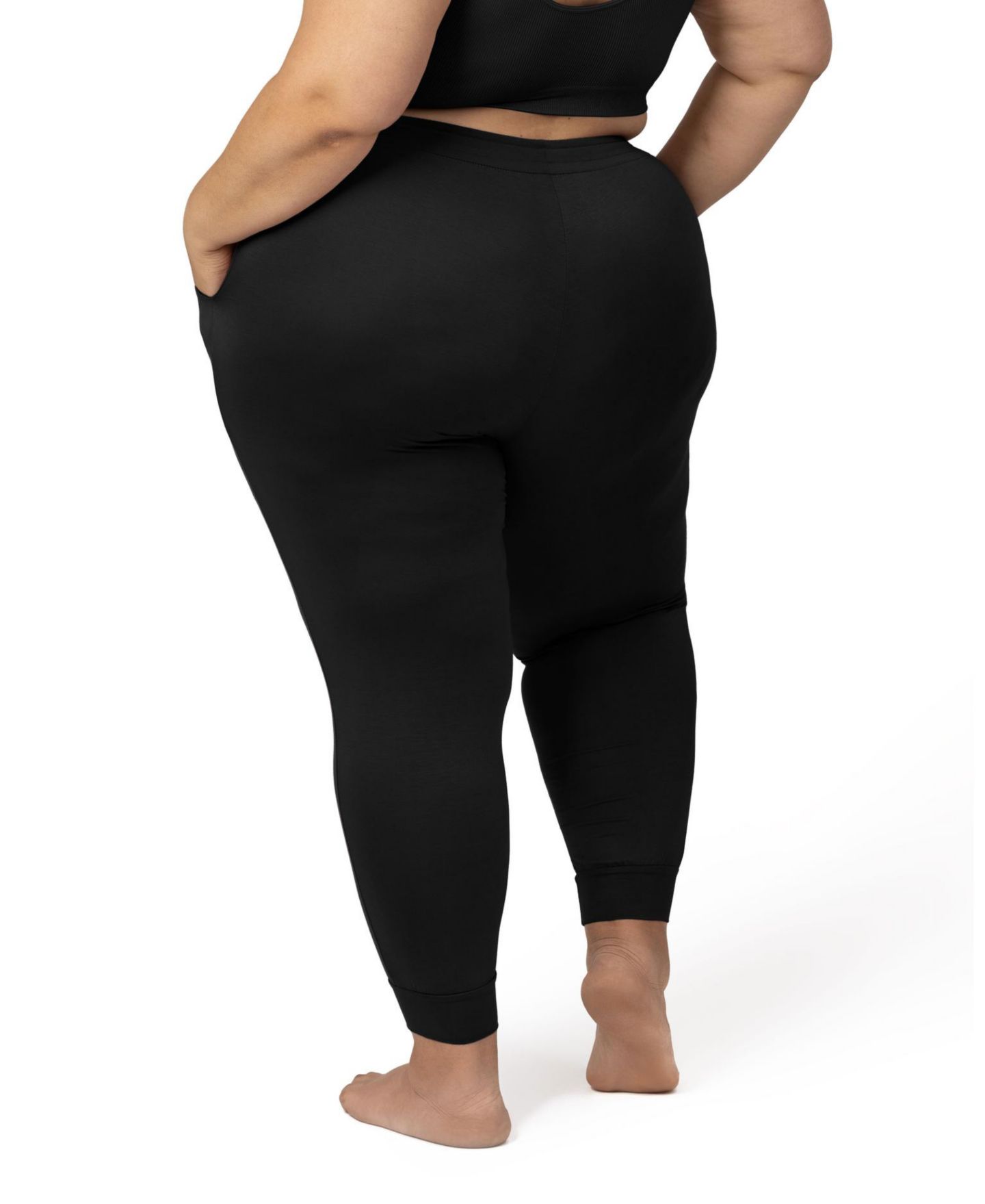 Женские брюки Kindred Bravely Plus Size Everyday Postpartum Lounge Joggers, цвет: Чёрный — фото 2