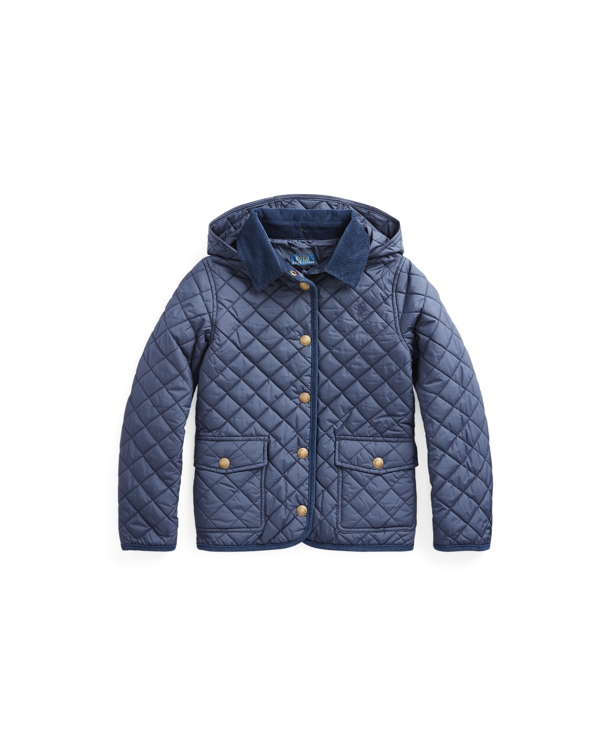 Polo Ralph Lauren Toddler And Little Girls Quilted Water-repellent Barn Jacket In Newport Navy