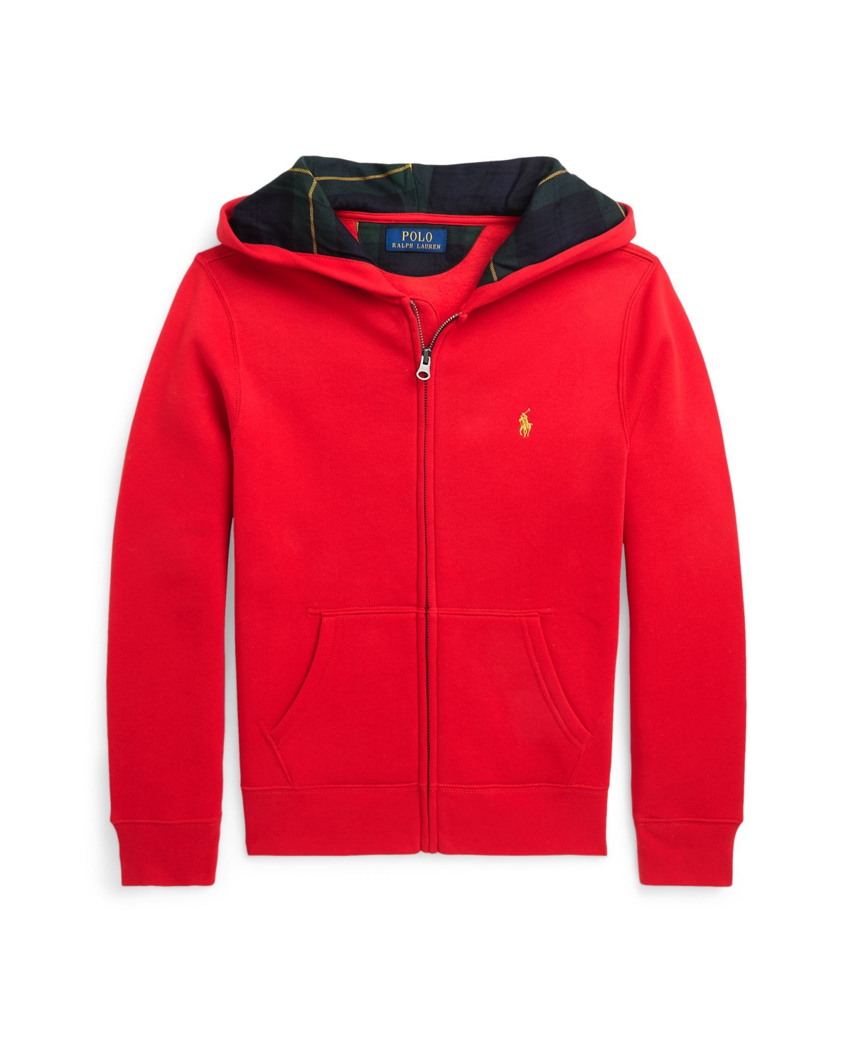 POLO RALPH LAUREN Thermal Hoodie Pullover Shirt BoysLarge (14-16). Red &  Blue.