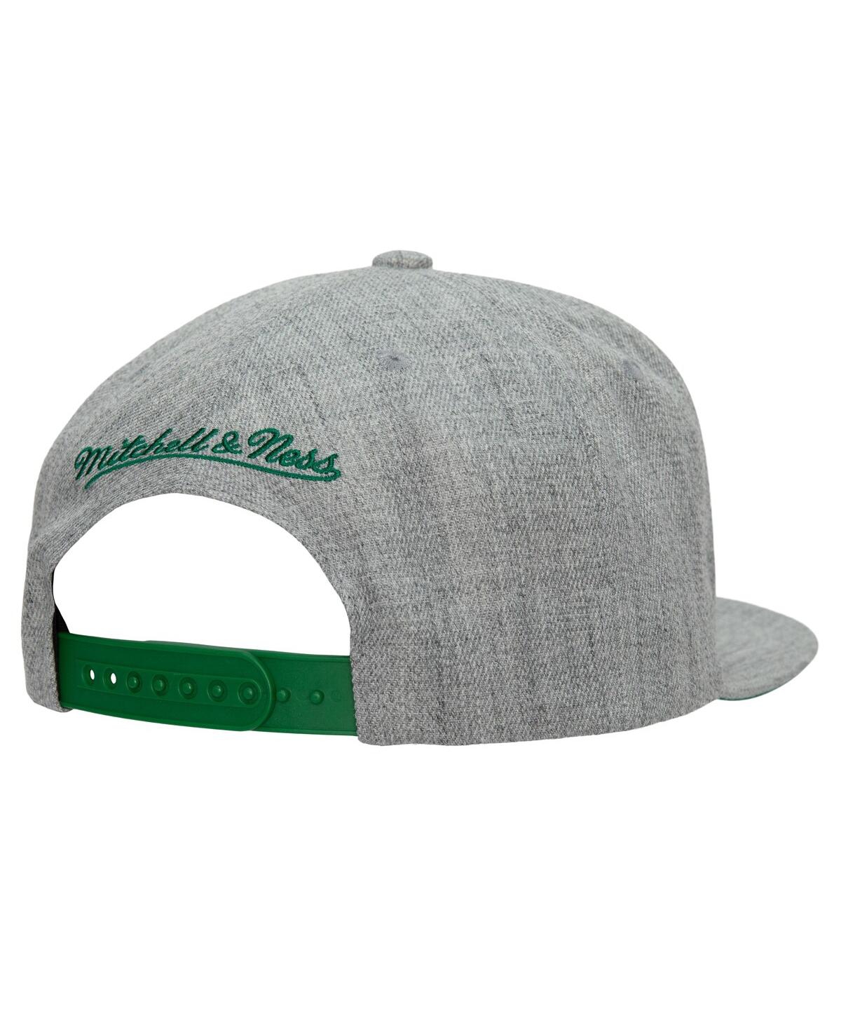Shop Mitchell & Ness Men's  Heather Gray Boston Celtics Hardwood Classics 2.0 Snapback Hat