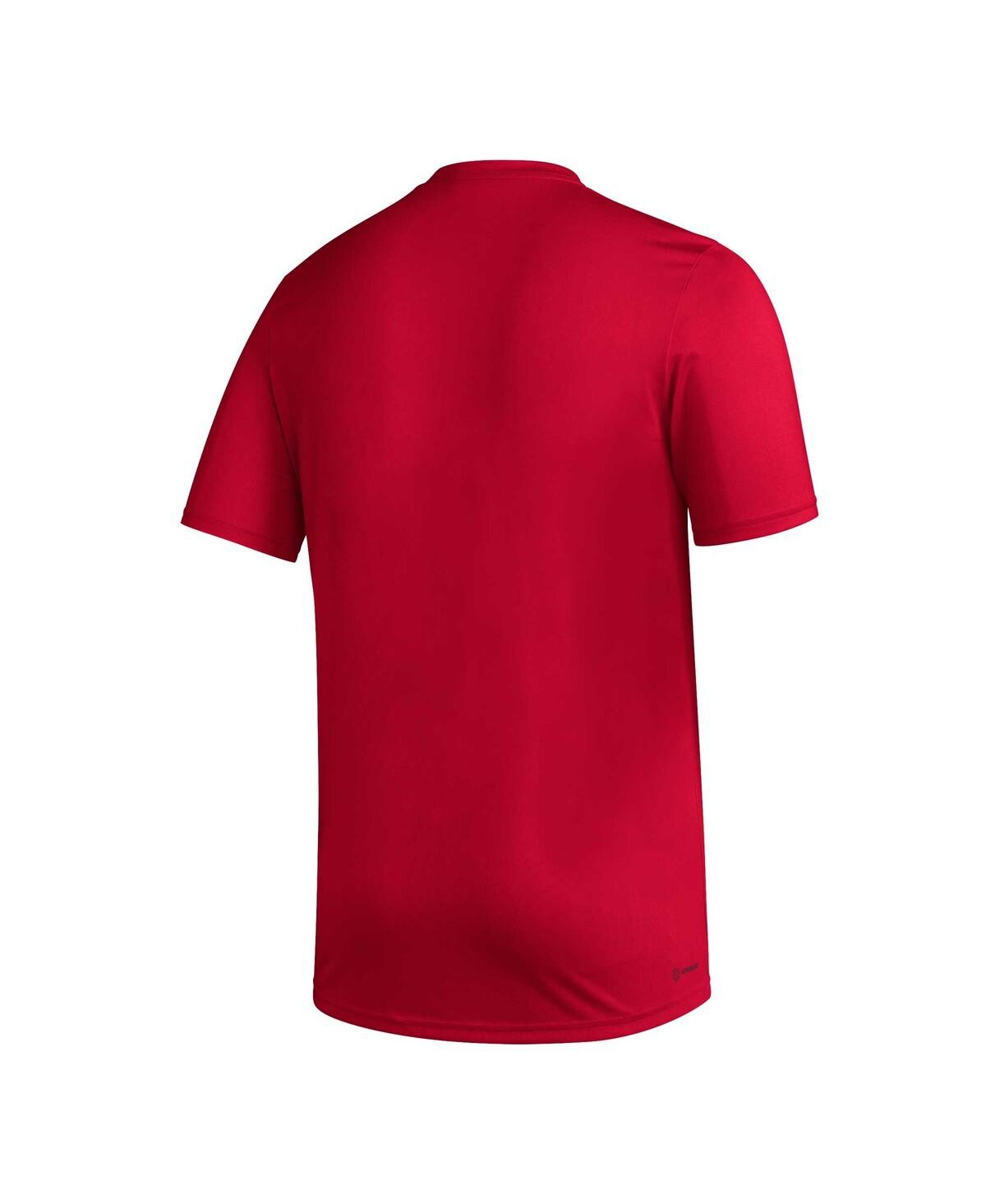 Shop Adidas Originals Men's Adidas Crimson Indiana Hoosiers Stripe Up Aeroready Pregame T-shirt
