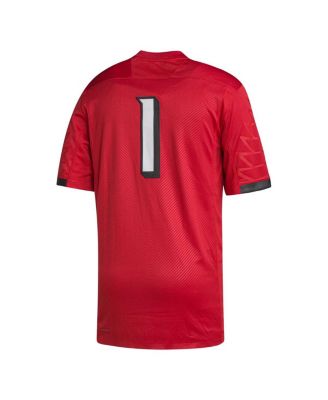 Men's #1 Cardinal Louisville Cardinals Premier Football Jersey
