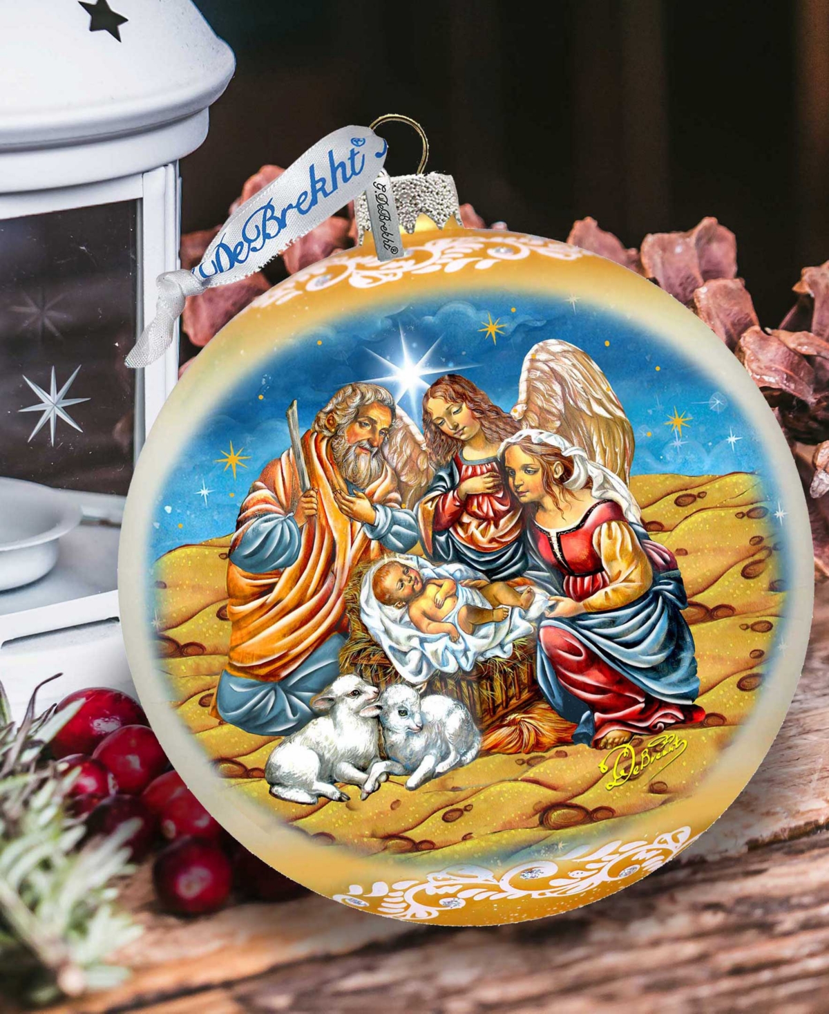 Designocracy Regal Nativity Lg Holiday Mercury Glass Collectible Ornaments G. Debrekht In Multi Color