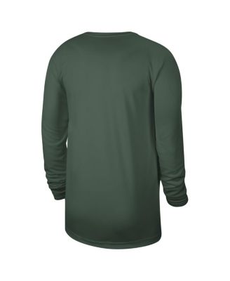 Men's and Women's Hunter Green Milwaukee Bucks 2023/24 Legend On-Court Practice Long Sleeve T-shirt