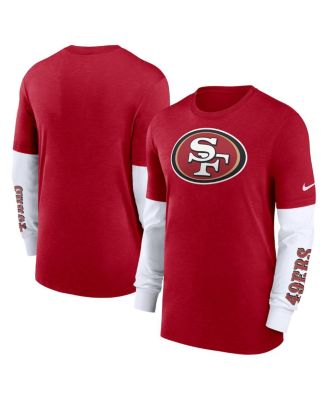 Lids San Francisco 49ers Mitchell & Ness Fashion Long Sleeve T-Shirt -  Scarlet