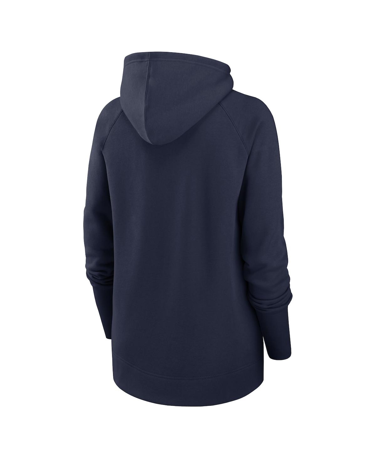 Nike Women's  College Navy Seattle Seahawks Asymmetrical Raglan Full-zip Hoodie In Navy