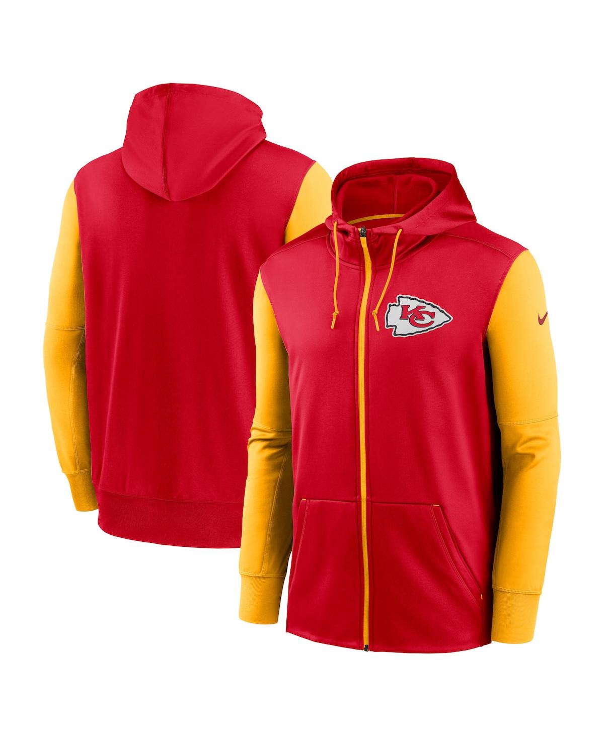 NIKE MEN'S NIKE RED KANSAS CITY CHIEFS PERFORMANCE FULL-ZIP HOODIE