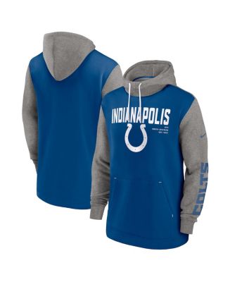 Men's Nike Royal Indianapolis Colts Fashion Color Block Pullover Hoodie ...