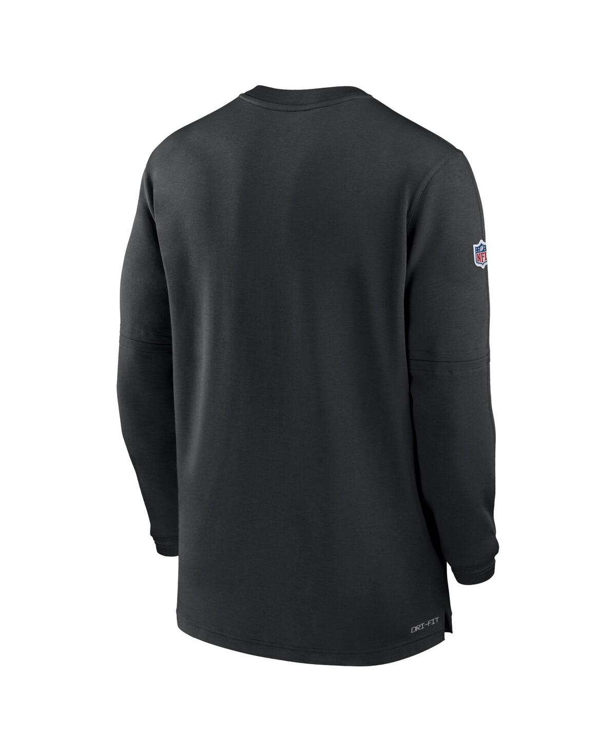 Men's NikeCarolina Panthers 2023 Sideline Performance Long Sleeve Quarter-Zip Top - Black