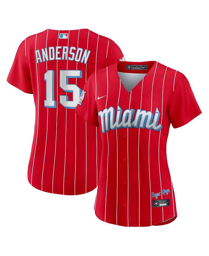 Nike Women's Brian Anderson Red Miami Marlins City Connect Replica