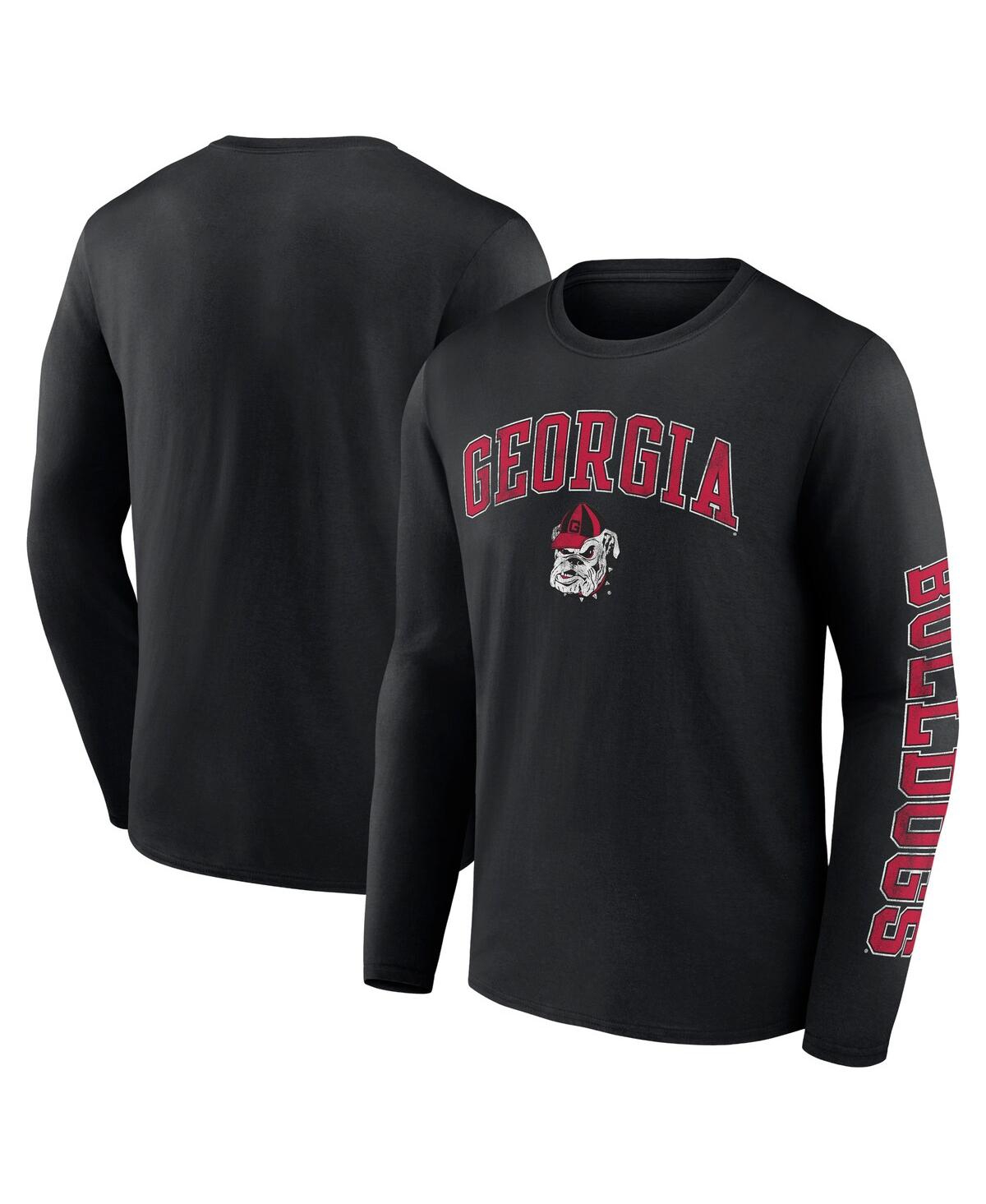 Fanatics Branded Heather Charcoal Oklahoma Sooners Distressed Arch Over Logo Long Sleeve T-shirt In Black
