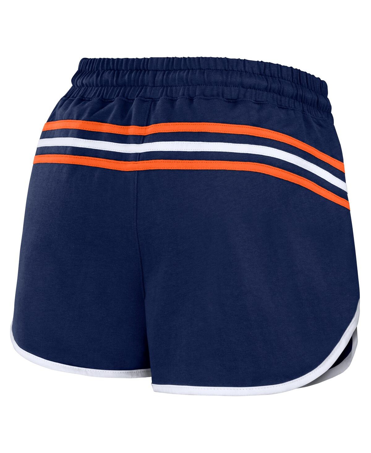 Shop Wear By Erin Andrews Women's  Navy Denver Broncos Hem Shorts