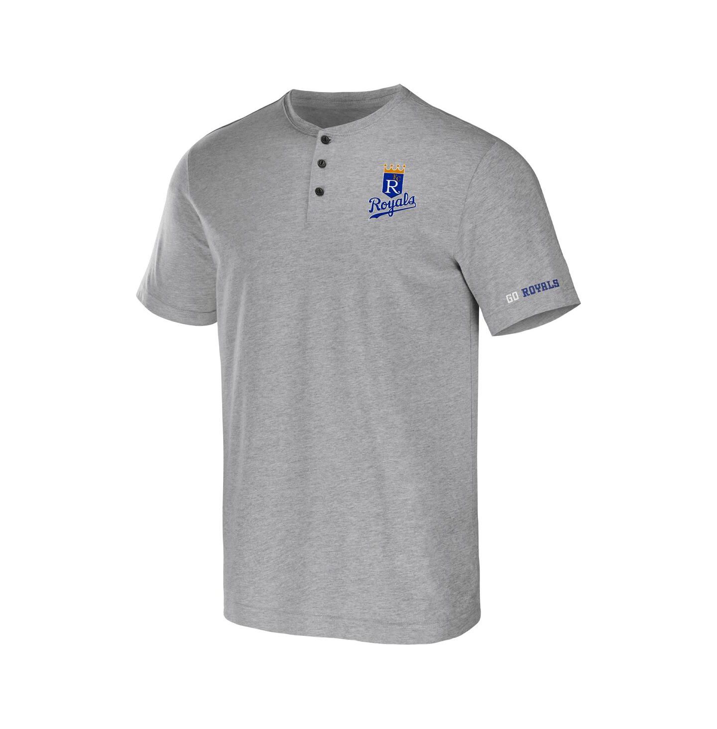 Мужская футболка Fanatics Darius Rucker Collection by Heather Gray Kansas City Royals Henley — фото 3
