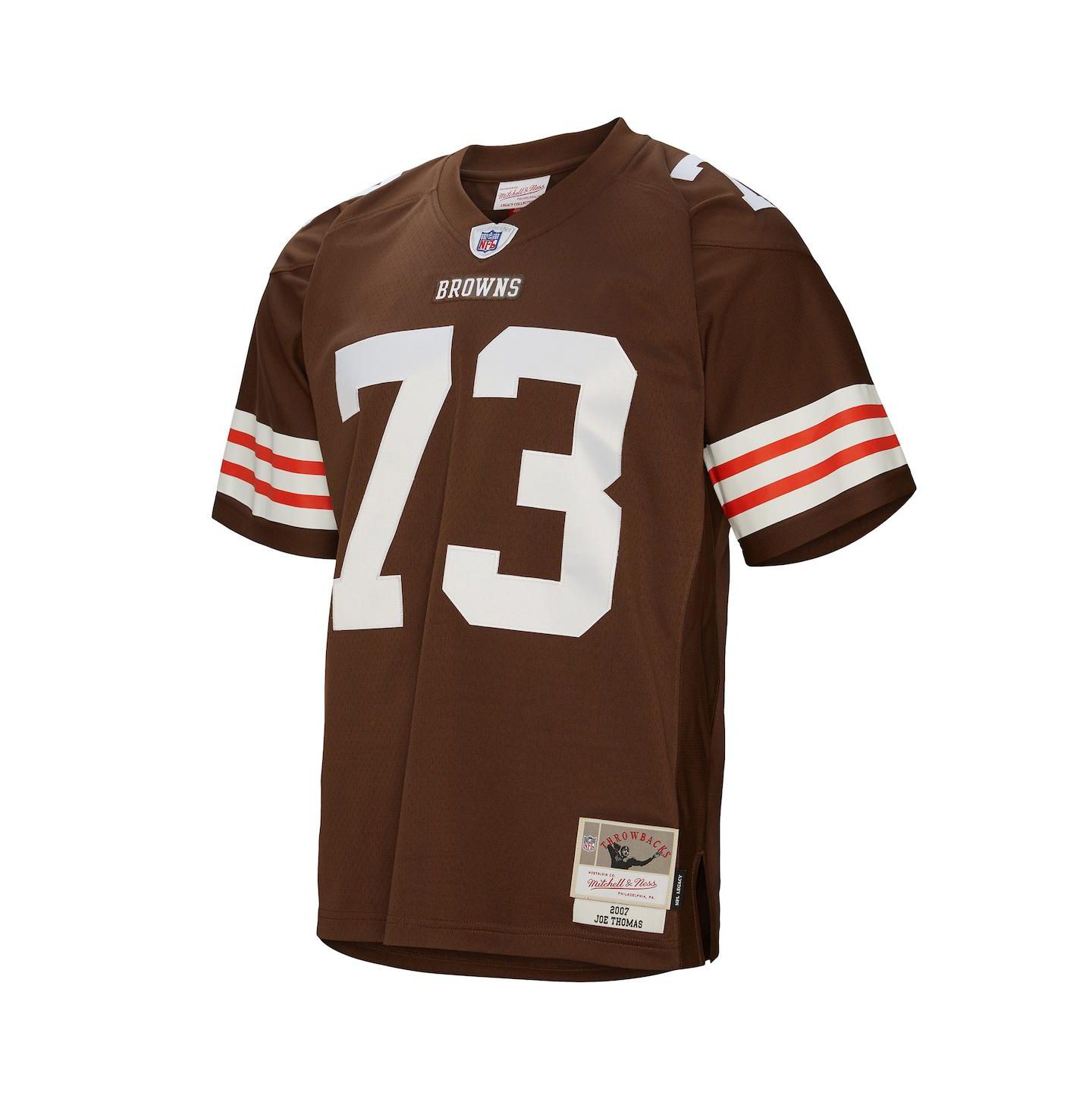 Мужской топ Mitchell & Ness Joe Thomas Brown Cleveland Browns 2007 Legacy Retired Player Jersey — фото 3