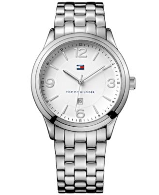 Tommy Hilfiger - Men's Silver-Tone Bracelet Watch 42mm 1710347