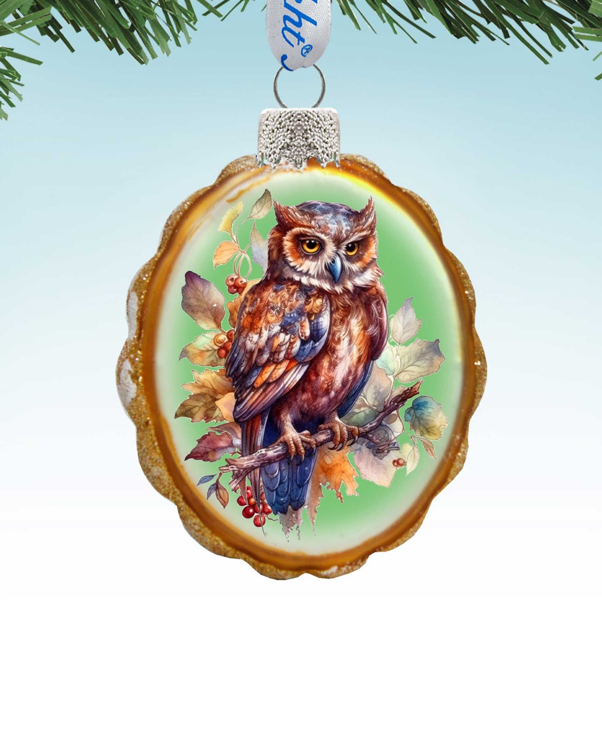 Shop Designocracy Owl Keepsake Holiday Mercury Glass Ornaments G. Debrekht In Multi Color