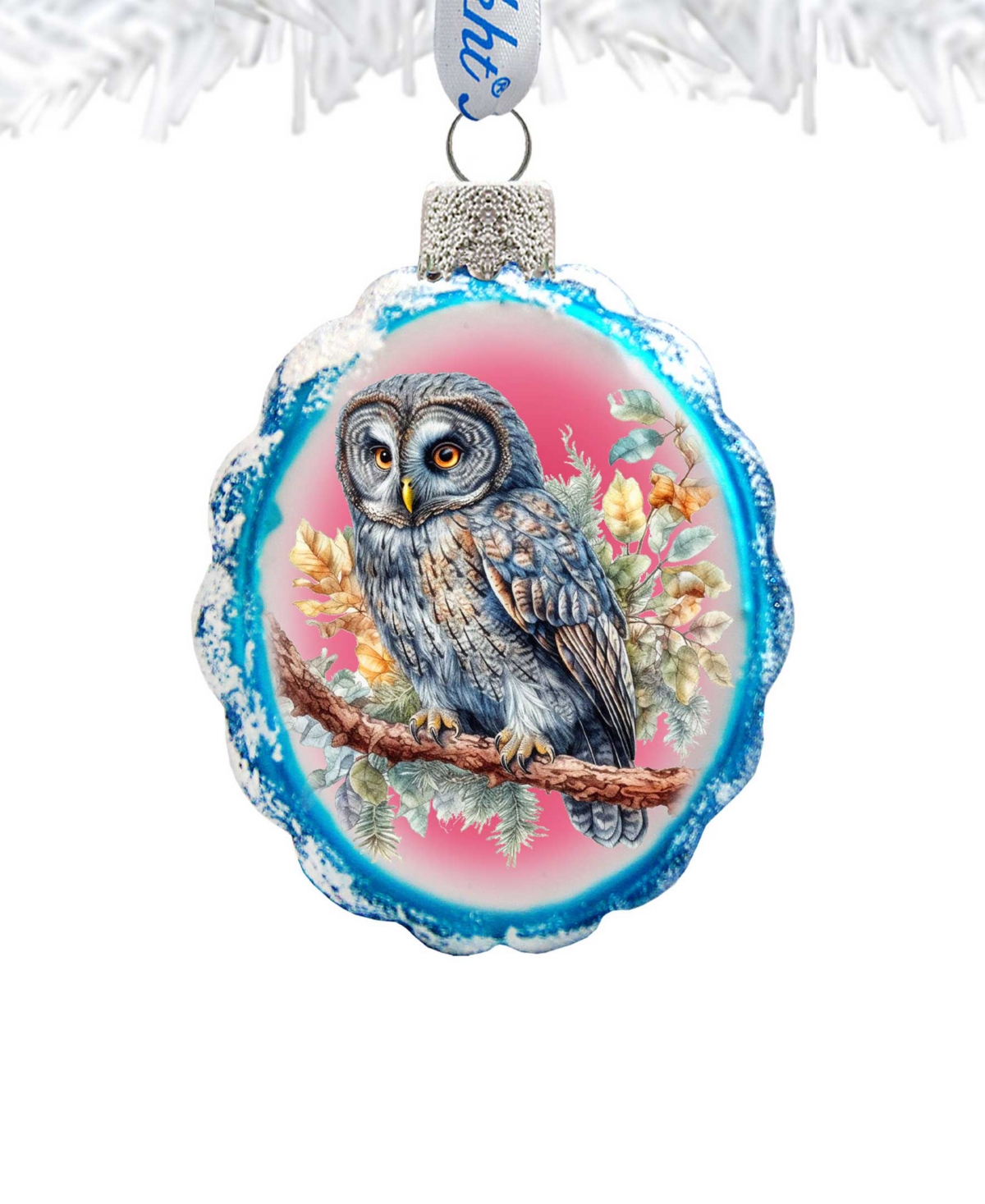 Designocracy Owl Keepsake Mercury Christmas Glass Ornaments G. Debrekht In Multi Color
