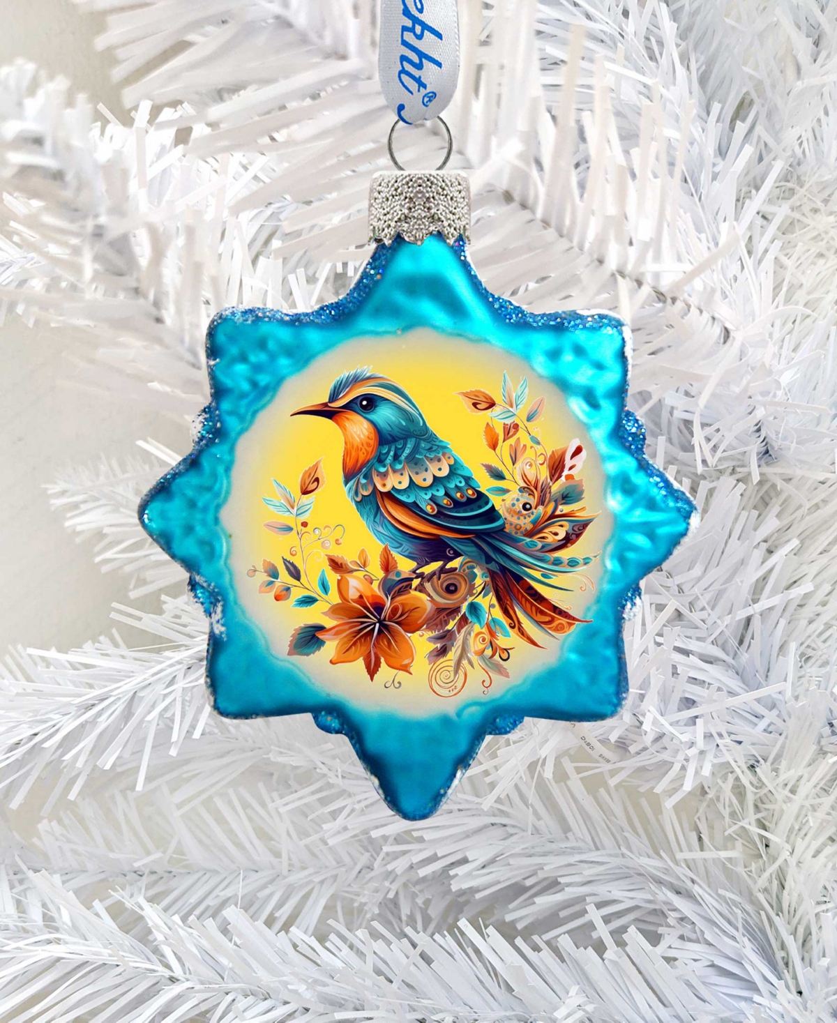 Designocracy Sparrow Keepsake Mercury Christmas Glass Ornaments G. Debrekht In Multi Color