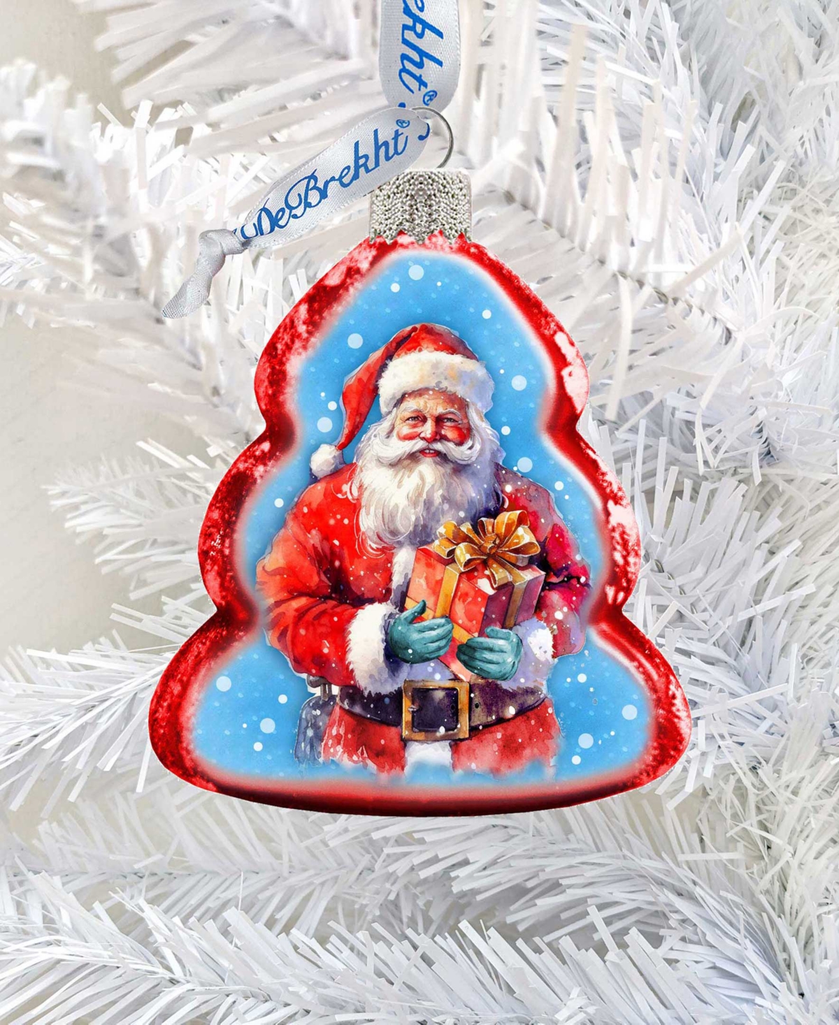 Designocracy Santa's Gift Keepsake Holiday Mercury Glass Ornaments G. Debrekht In Multi Color