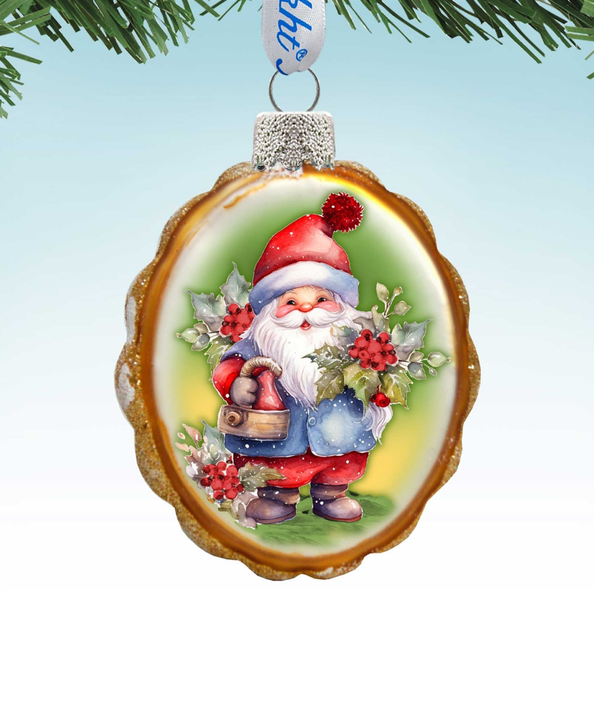 Designocracy Christmas Gnome Keepsake Christmas Mercury Glass Ornaments G. Debrekht In Multi Color