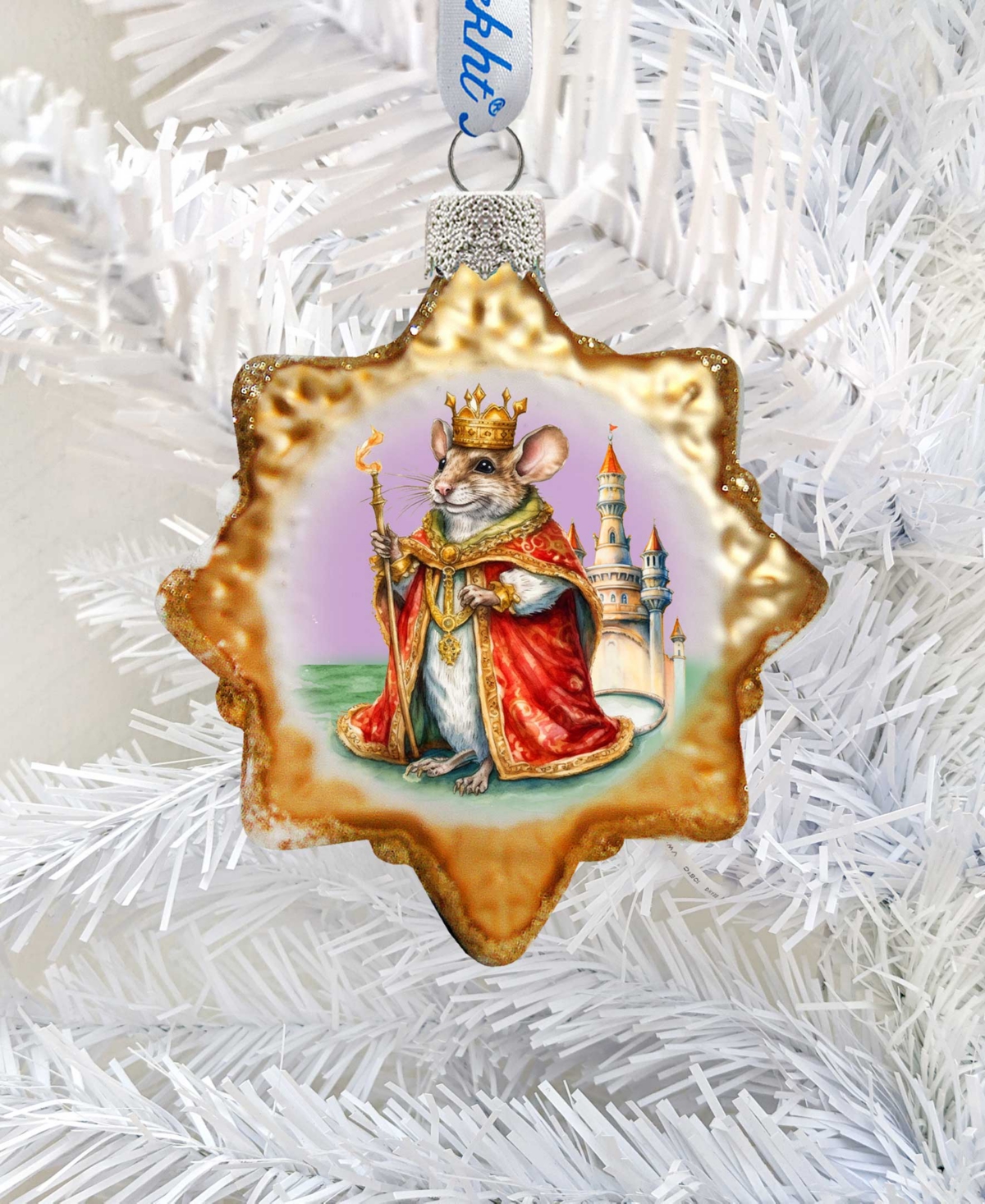 Designocracy Mouse King Keepsake Holiday Mercury Glass Ornaments G. Debrekht In Multi Color