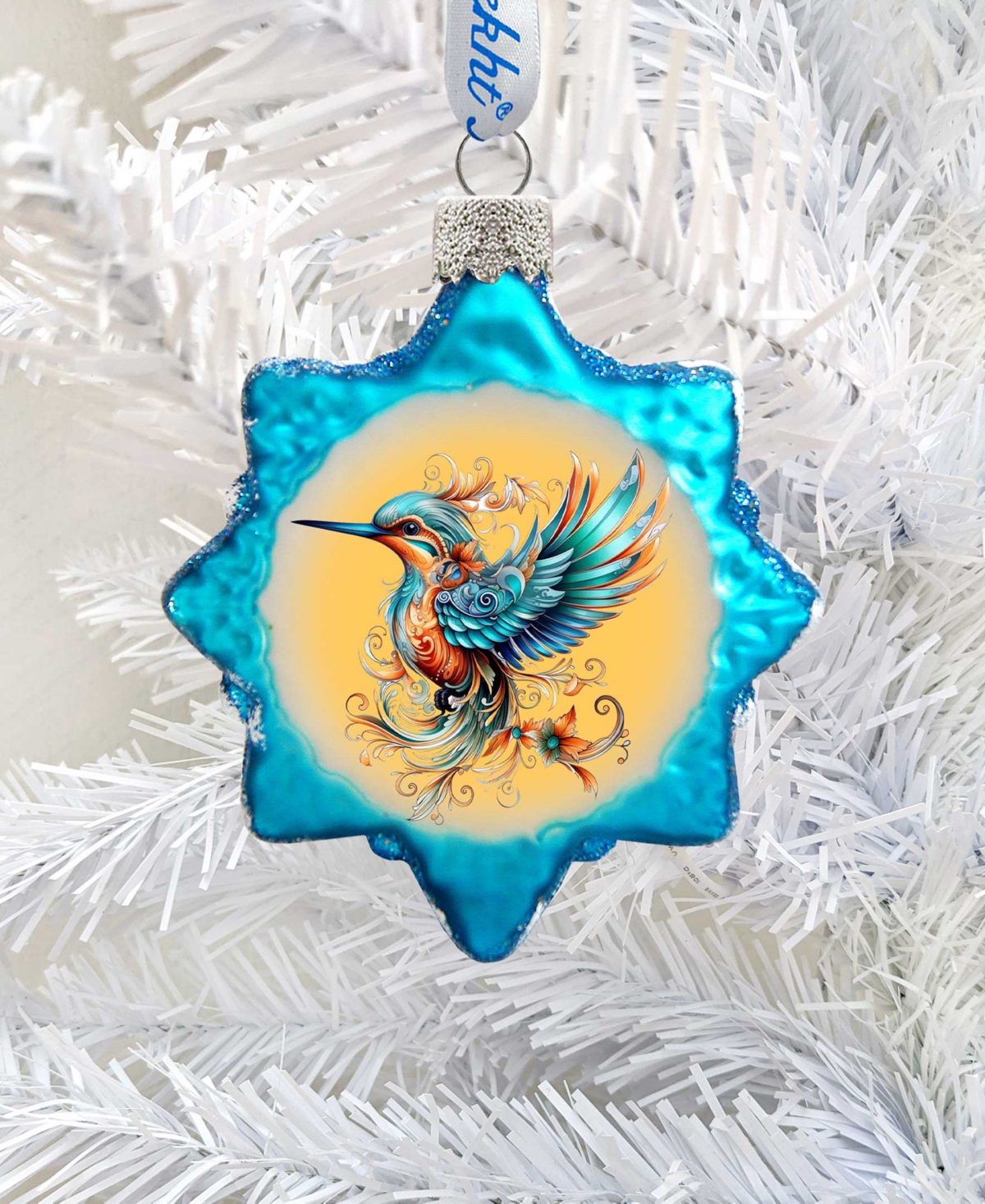 Designocracy Fairy Bird Keepsake Christmas Mercury Glass Ornaments G. Debrekht In Multi Color