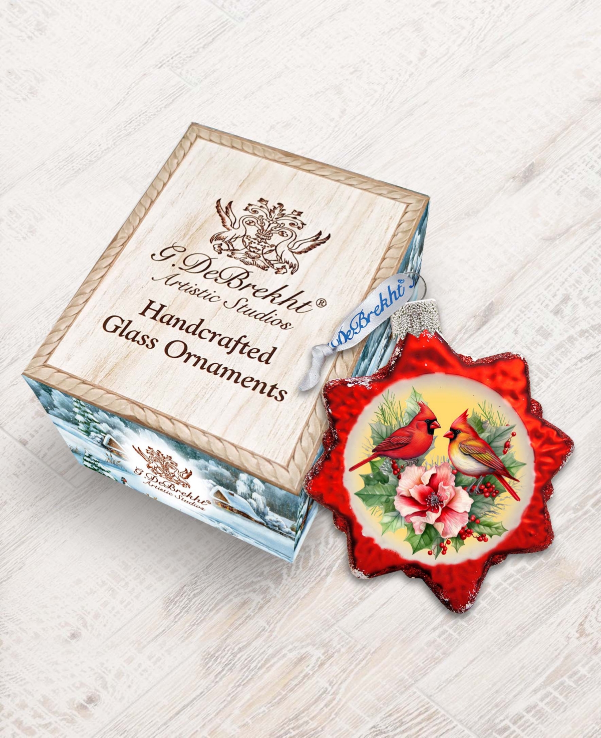 Designocracy Christmas Wreath Keepsake Holiday Mercury Glass Ornaments G. Debrekht In Multi Color