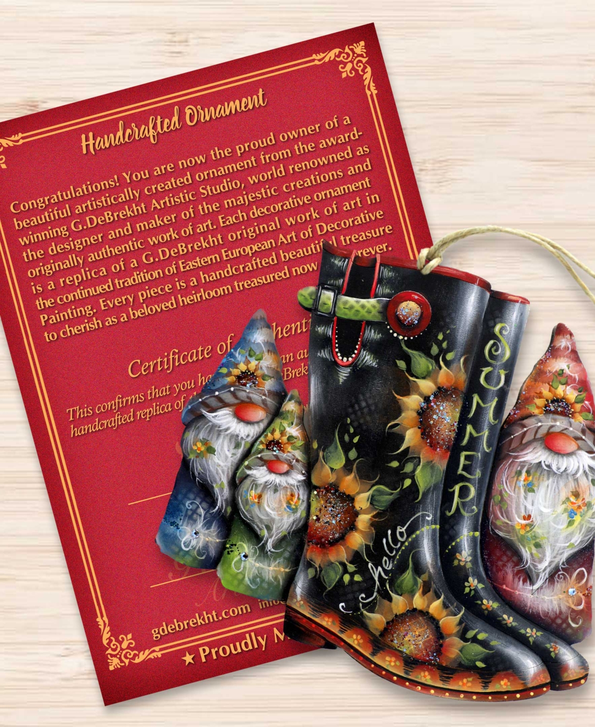 Shop Designocracy Holiday Wooden Ornaments Hello Summer Boots Home Decor J. Mills-price In Multi Color