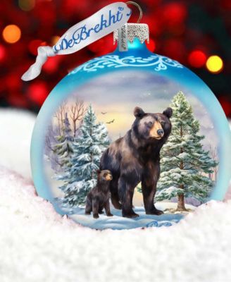 A Love for All Seasons - Bears Ball Glass Christmas Ornaments G. DeBrekht