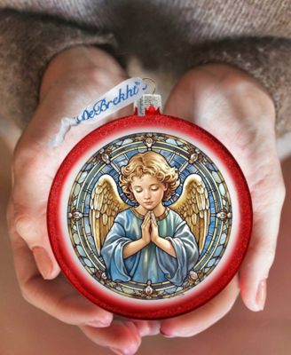 Little Angel Ball Christmas Mercury Glass Ornaments G. DeBrekht