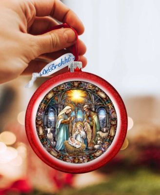 Guiding Light Nativity Scene Ball Mercury Christmas Glass Ornaments G. DeBrekht