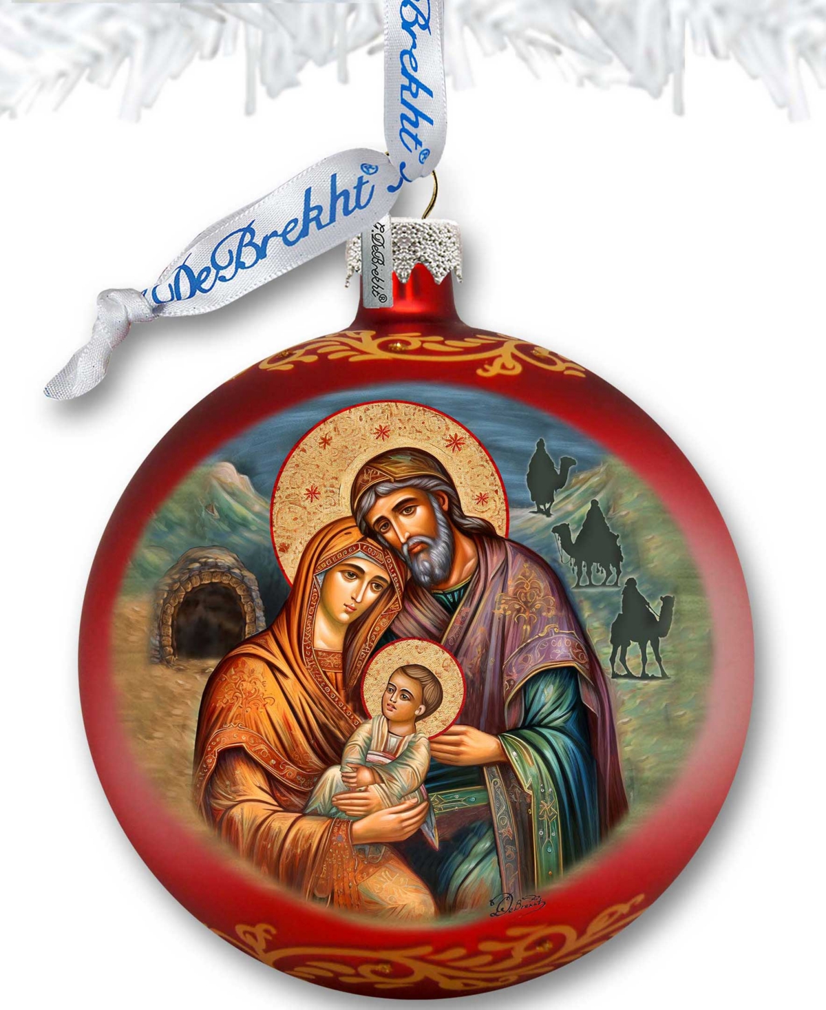 Shop Designocracy The Nativity Of Our Lord Ball Holiday Mercury Glass Ornaments G. Debrekht In Multi Color