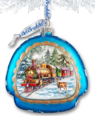 Polar Express Rainbow Christmas Mercury Glass Ornaments G. DeBrekht