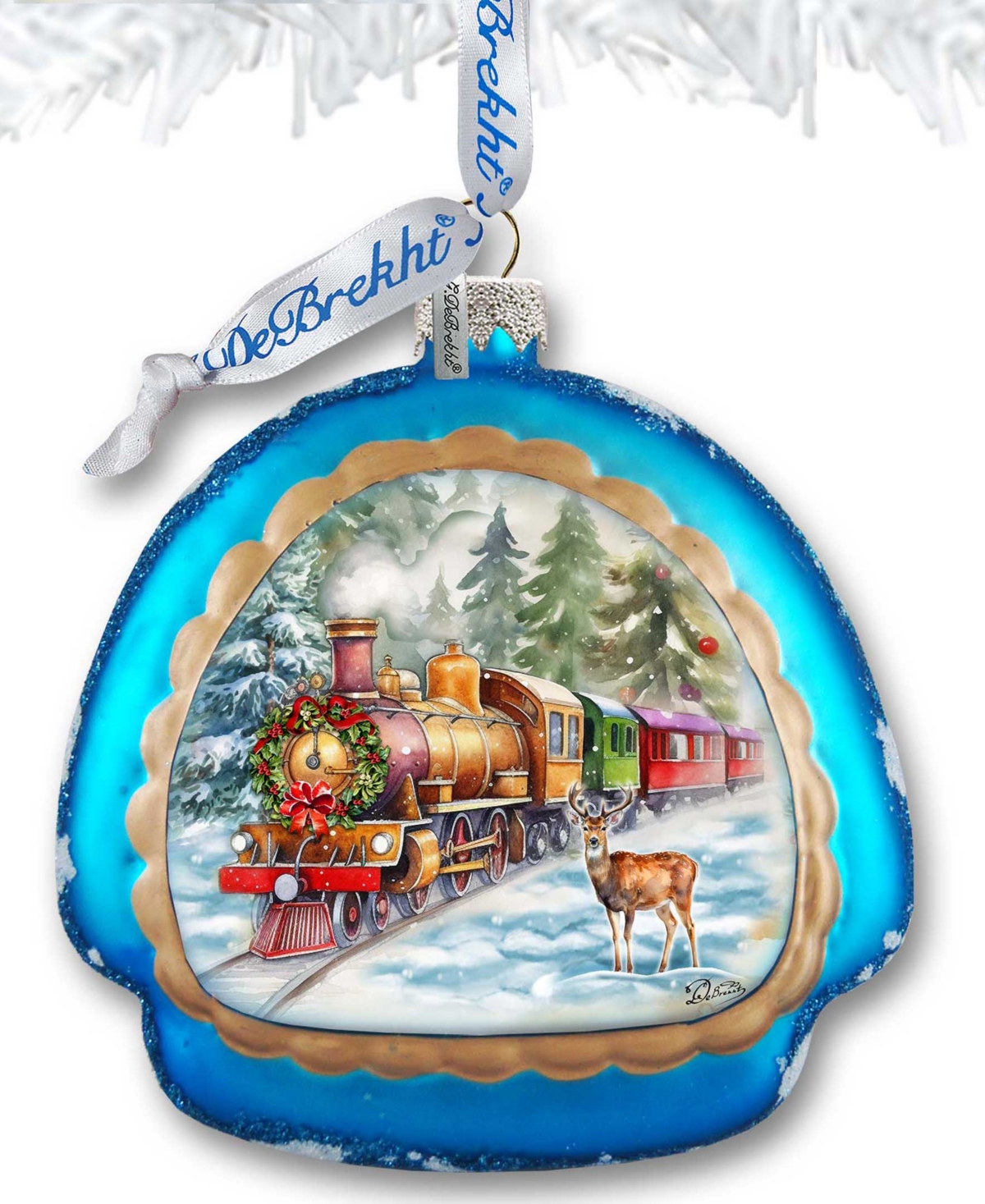 Designocracy Polar Express Rainbow Christmas Mercury Glass Ornaments G. Debrekht In Multi Color