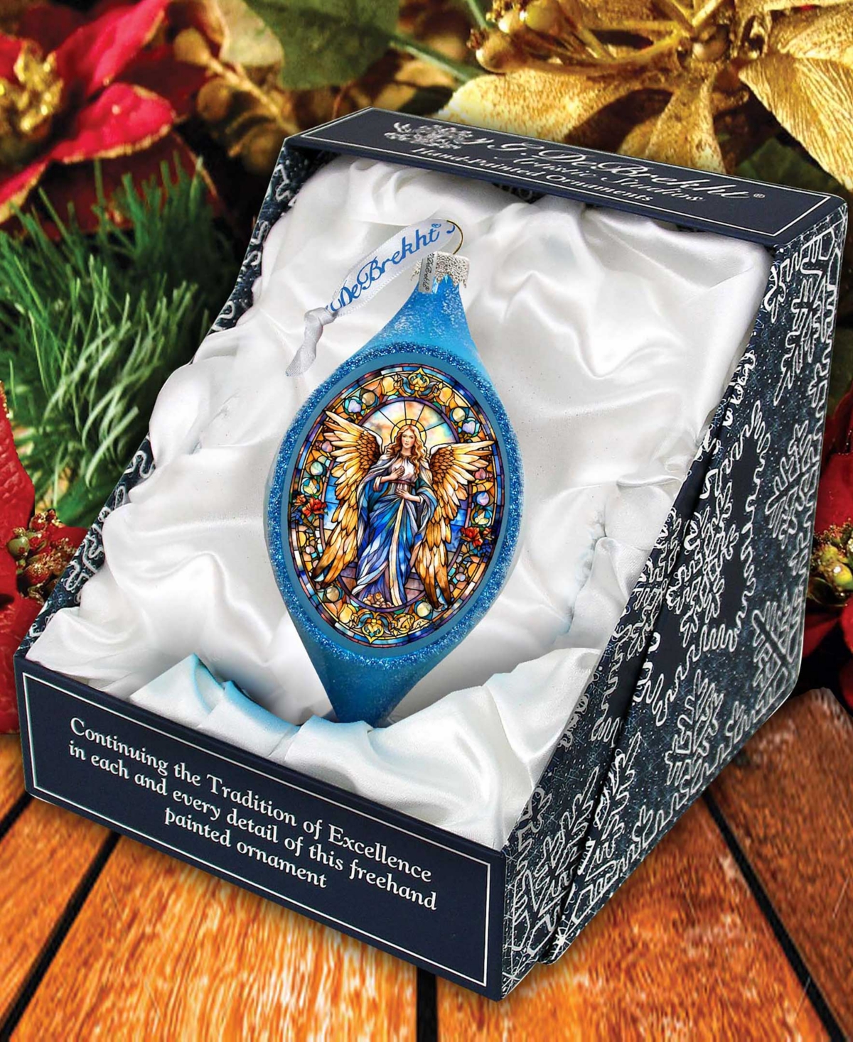 Designocracy Angel Of The Sea Drop Christmas Mercury Glass Ornaments G. Debrekht In Multi Color